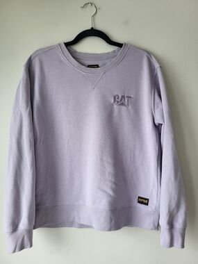 Caterpillar Lilac Crewneck Casual Sporty Sweatshirt